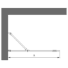 Fixed shower screen Hietakari Forma 301 – view 2 Fixed shower screen Hietakari Forma 301 – 2