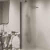 Fixed shower screen Hietakari Forma 301, black frame, satin frosted glass Fixed shower screen Hietakari Forma 301, black frame, satin frosted glass