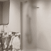 Fixed shower screen Hietakari Forma 301, Sand frame, satin frosted glass Fixed shower screen Hietakari Forma 301, Sand frame, satin frosted glass