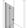 Folding shower screen Hietakari Forma 303 – view 3 Folding shower screen Hietakari Forma 303 – 3