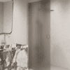 Folding shower screen Hietakari Forma 303, aluminium frame, brown satin glass Folding shower screen Hietakari Forma 303, aluminium frame, brown satin glass