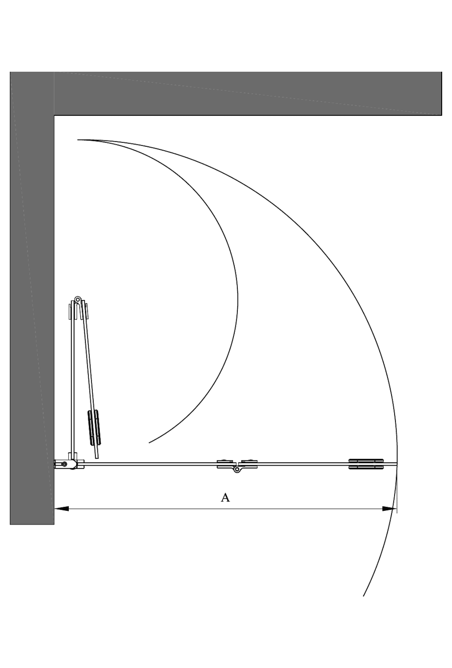Folding shower screen Hietakari Forma 303 – 2