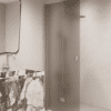 Folding shower screen Hietakari Forma 303, Sand frame, brown satin glass Folding shower screen Hietakari Forma 303, Sand frame, brown satin glass