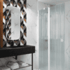 Hinged shower screen with fixed part Hietakari Forma 304 Hinged shower screen with fixed part Hietakari Forma 304
