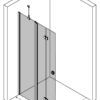 Folding shower screen with fixed part Hietakari Forma 305 – view 3 Folding shower screen with fixed part Hietakari Forma 305 – 3