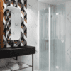 Folding shower screen with fixed part Hietakari Forma 305 Folding shower screen with fixed part Hietakari Forma 305