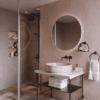 Shower screen with telescopic supports Hietakari Infinia 111, aluminium frame, clear glass Shower screen with telescopic supports Hietakari Infinia 111 – 3