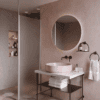 Shower screen with telescopic supports Hietakari Infinia 111, aluminium frame, satin frosted glass Shower screen with telescopic supports Hietakari Infinia 111, aluminium frame, satin frosted glass
