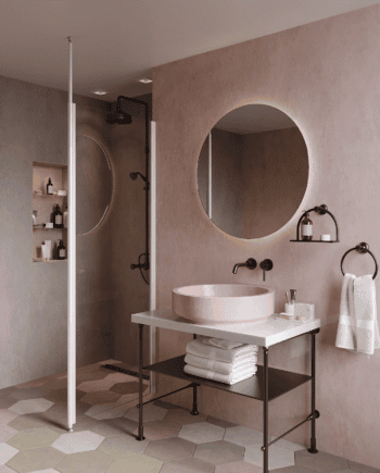 Shower screen with telescopic supports Hietakari Infinia 111