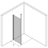 Shower screen with fixed front post Hietakari Infinia 112 – 3D drawing Shower screen with fixed front post Hietakari Infinia 112 – 3