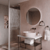 Shower screen with fixed front post Hietakari Infinia 112, aluminium frame, Chinchilla patterned glass Shower screen with fixed front post Hietakari Infinia 112, aluminium frame, Chinchilla patterned glass