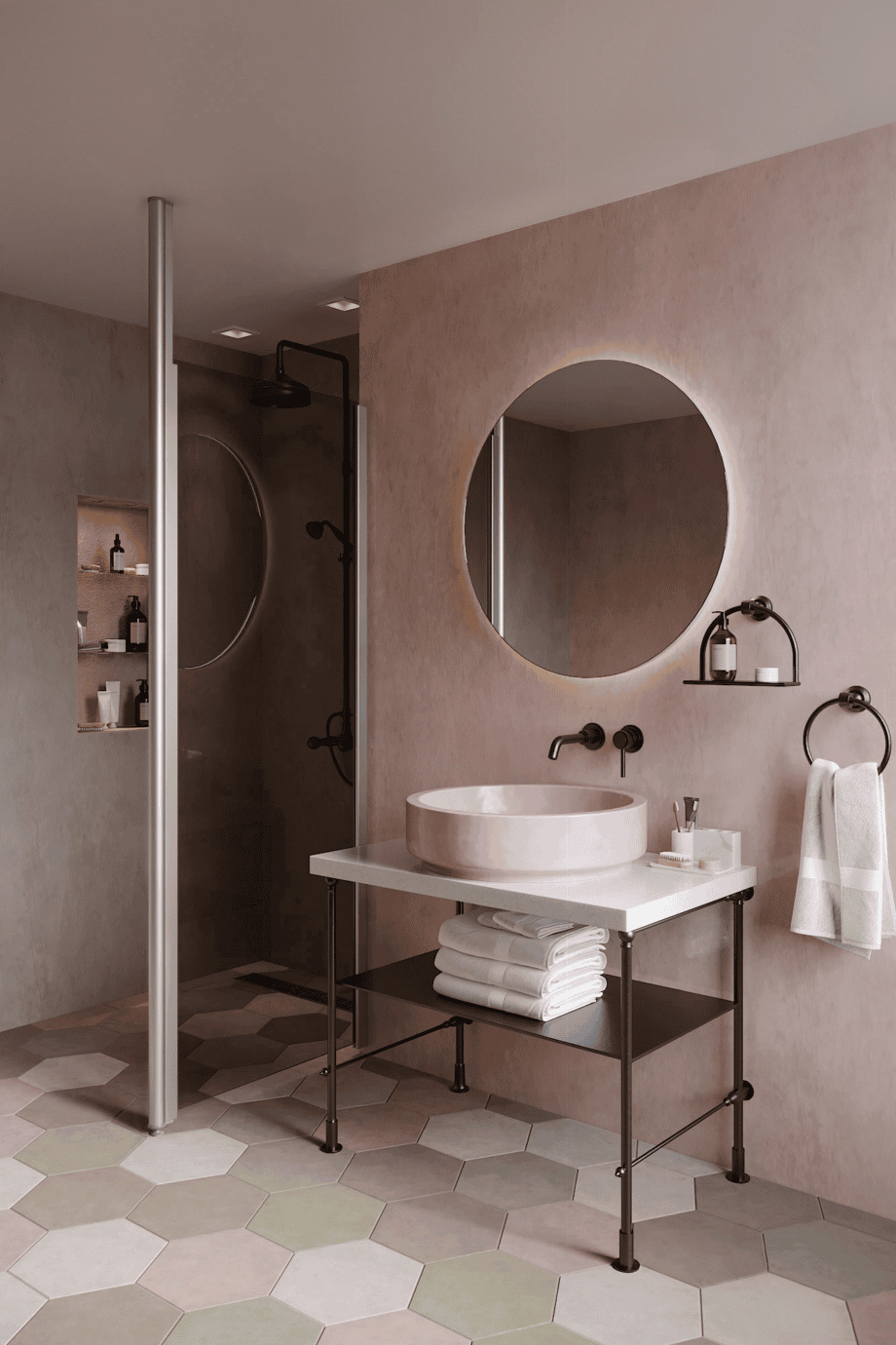 Shower screen with fixed front post Hietakari Infinia 112, aluminium frame, grey tinted glass Shower screen with fixed front post Hietakari Infinia 112, aluminium frame, grey tinted glass