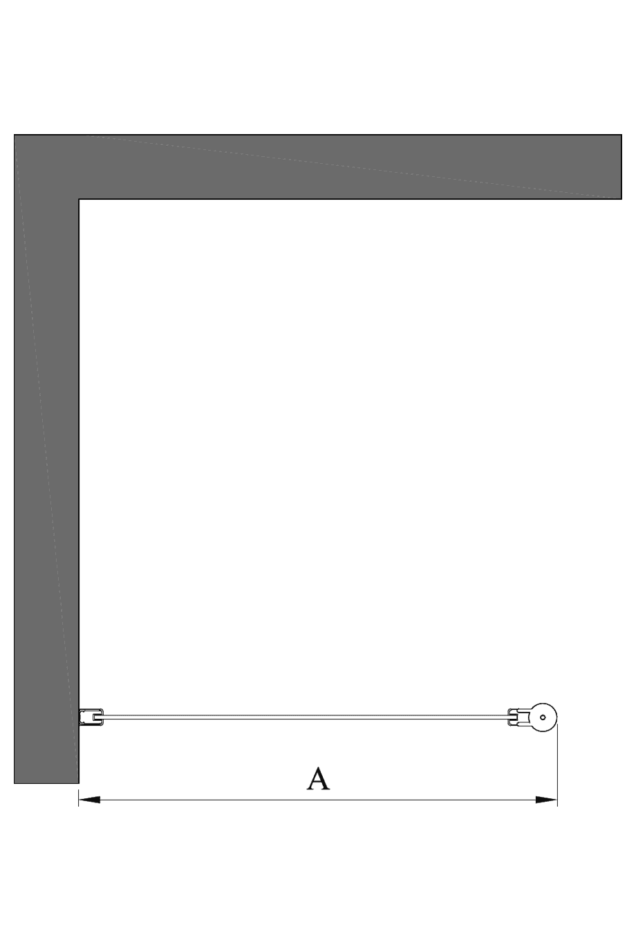 Shower screen with fixed front post Hietakari Infinia 112 – 2