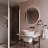 Shower screen with fixed front post Hietakari Infinia 112, white frame, grey tinted glass Shower screen with fixed front post Hietakari Infinia 112, white frame, grey tinted glass
