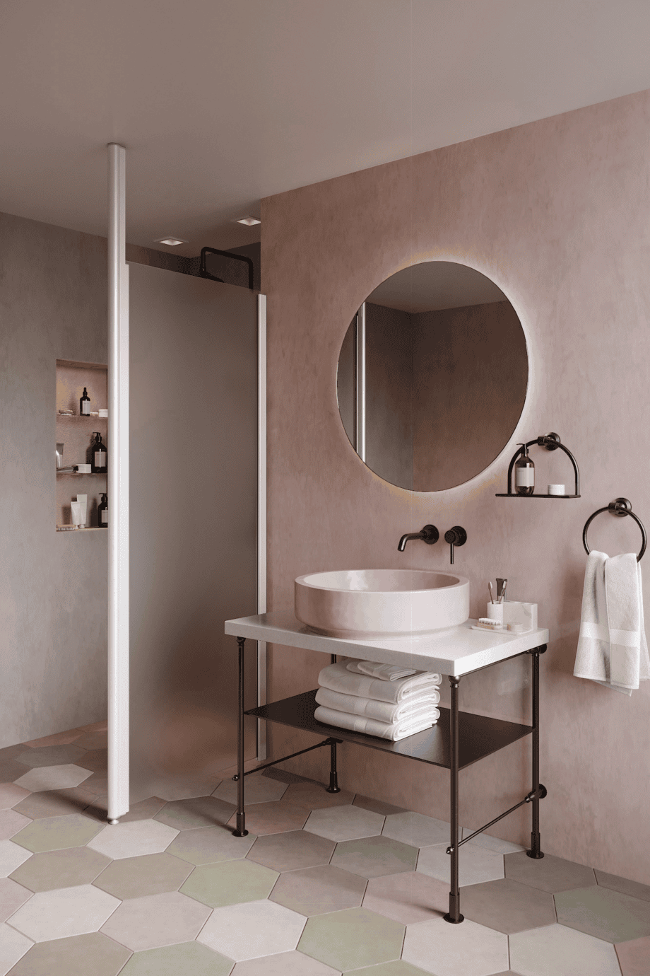 Shower screen with fixed front post Hietakari Infinia 112, white frame, satin frosted glass Shower screen with fixed front post Hietakari Infinia 112, white frame, satin frosted glass