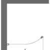 Curved shower screen with telescopic support Hietakari Infinia 121 – dimension drawing Curved shower screen with telescopic support Hietakari Infinia 121 – 2