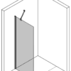 Fixed shower screen Hietakari Infinia 211 – 3D drawing Fixed shower screen Hietakari Infinia 211 – 3