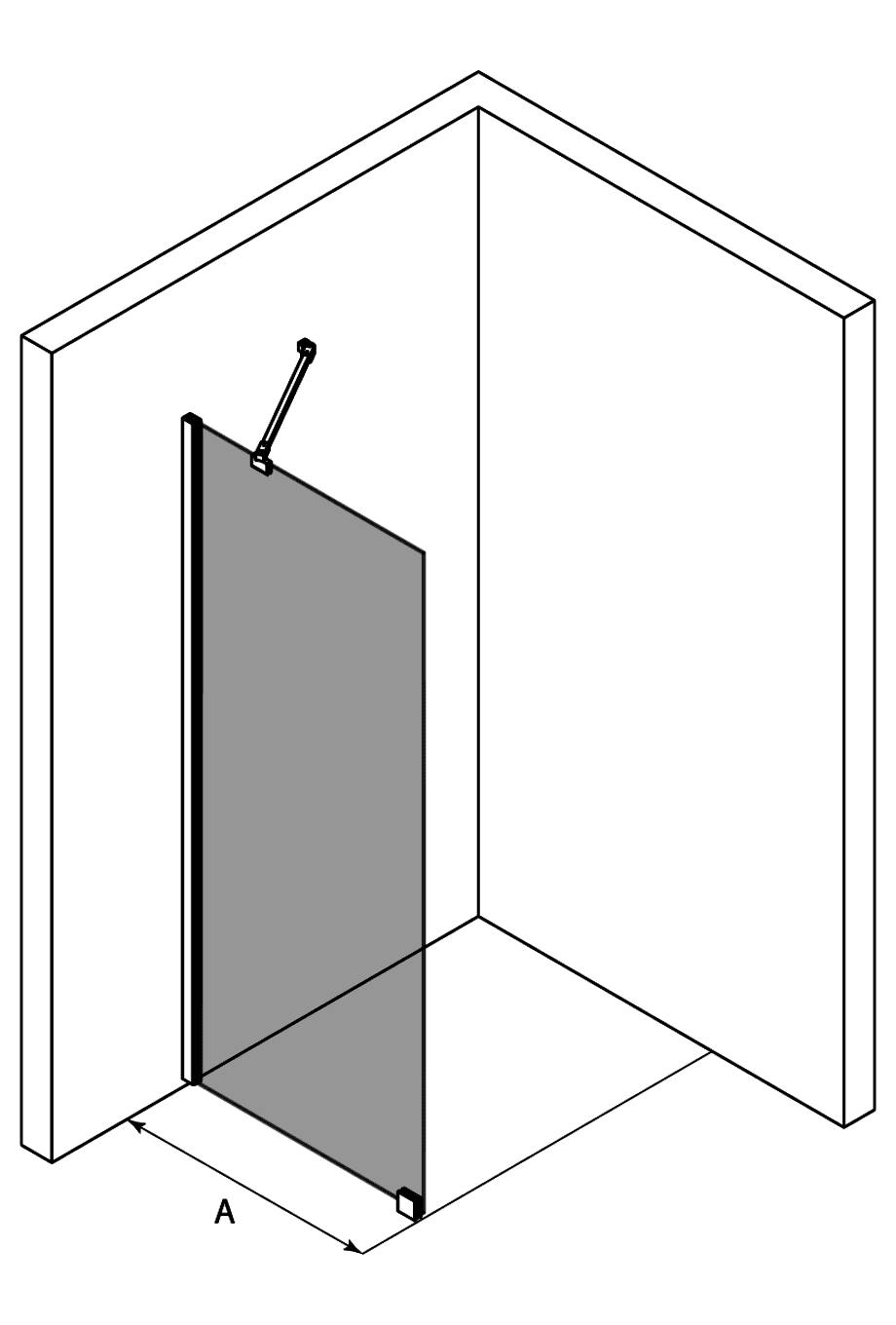 Fixed shower screen Hietakari Infinia 211 – 3