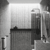 Fixed shower screen Hietakari Infinia 211, white frame, grey tinted glass Fixed shower screen Hietakari Infinia 211, white frame, grey tinted glass