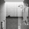 Fixed shower screen Hietakari Infinia 211, white frame, clear glass Fixed shower screen Hietakari Infinia 211
