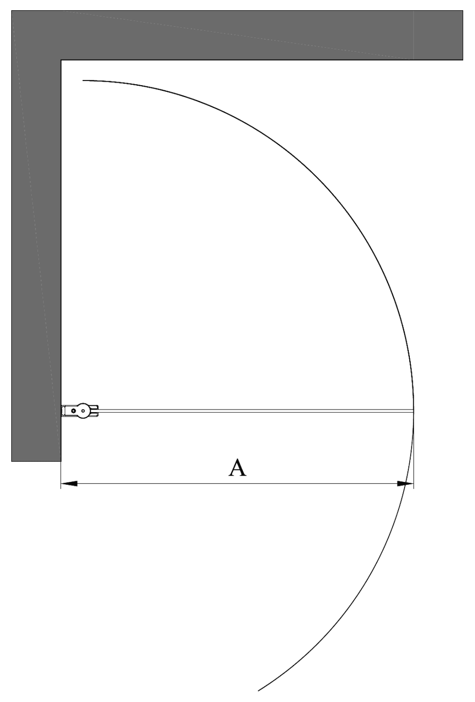 Hinged shower door Hietakari Infinia 212 – 2