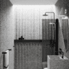 Hinged shower door Hietakari Infinia 212, black frame, grey tinted glass Hinged shower door Hietakari Infinia 212, black frame, grey tinted glass