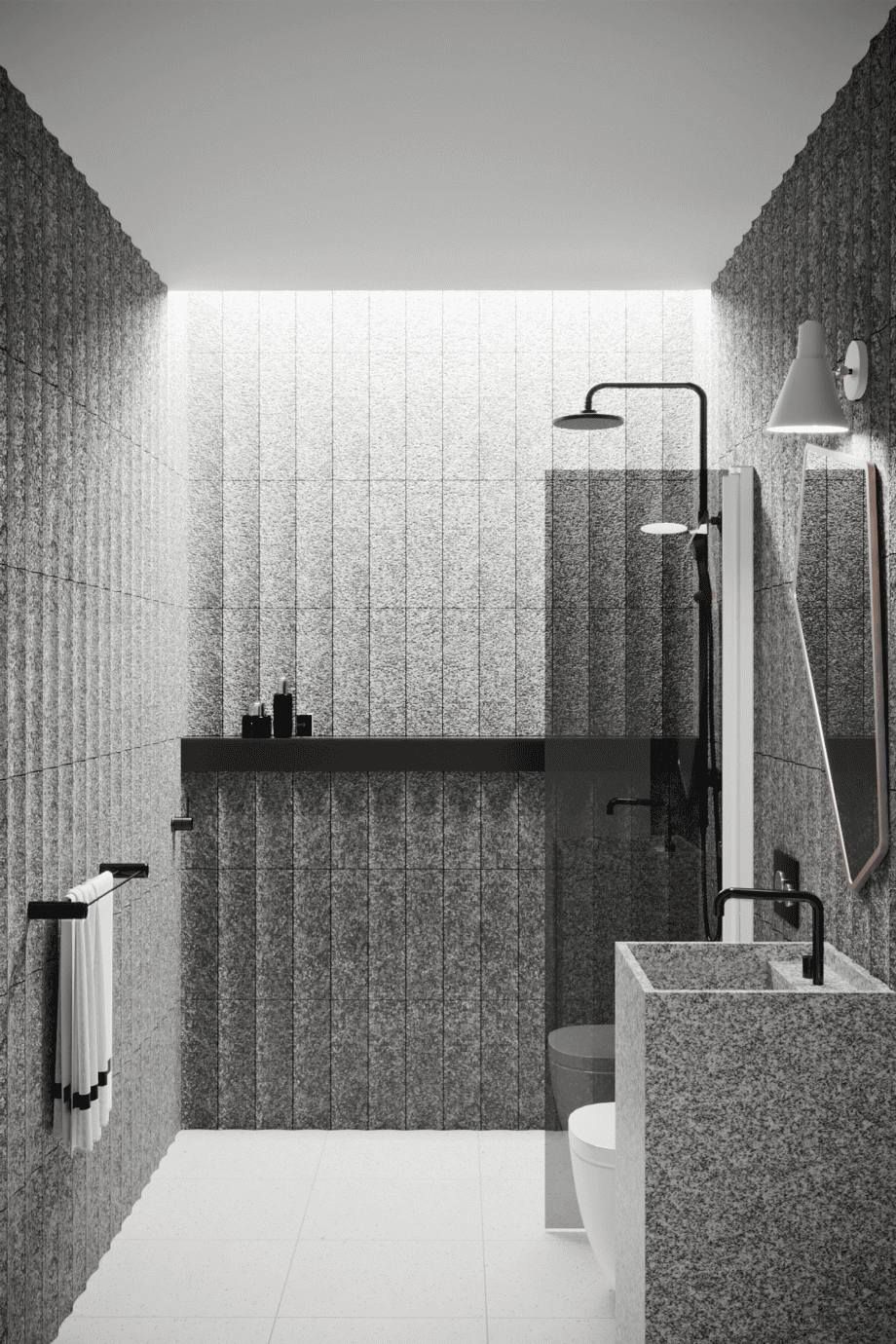 Hinged shower door Hietakari Infinia 212, white frame, grey tinted glass Hinged shower door Hietakari Infinia 212, white frame, grey tinted glass