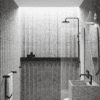 Hinged shower door Hietakari Infinia 212, white frame, clear glass Hinged shower door Hietakari Infinia 212