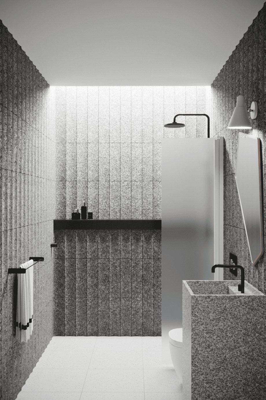 Hinged shower door Hietakari Infinia 212, white frame, satin frosted glass Hinged shower door Hietakari Infinia 212, white frame, satin frosted glass