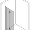 Folding shower screen Hietakari Infinia 213 – 3D drawing Folding shower screen Hietakari Infinia 213 – 3