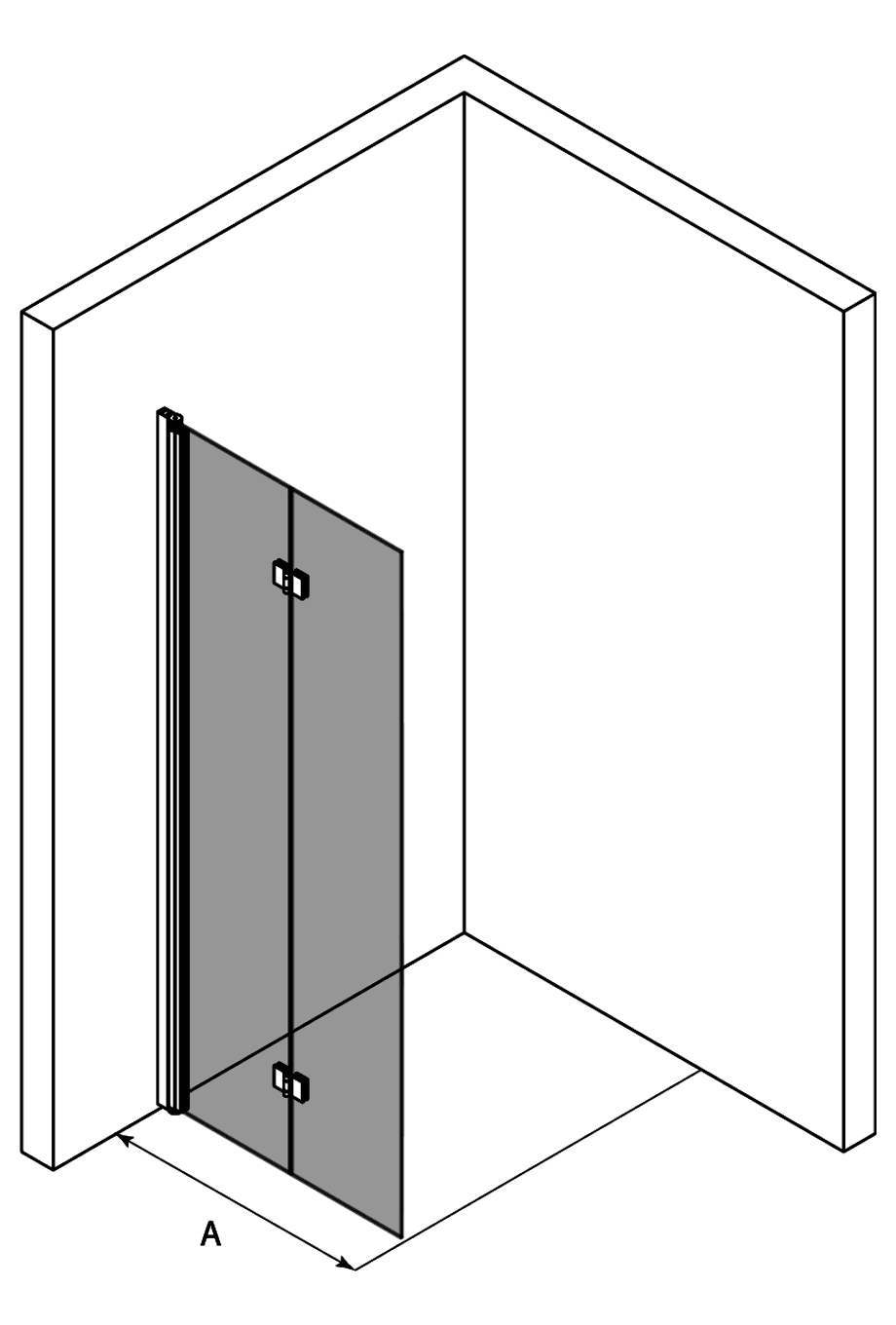 Folding shower screen Hietakari Infinia 213 – 3