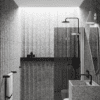 Folding shower screen Hietakari Infinia 213, aluminium frame, grey tinted glass Folding shower screen Hietakari Infinia 213, aluminium frame, grey tinted glass