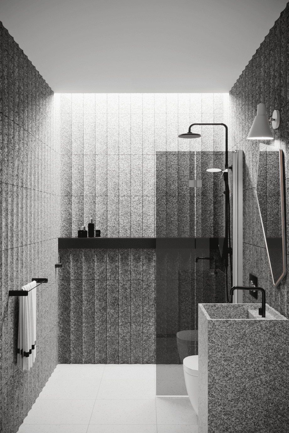 Folding shower screen Hietakari Infinia 213, aluminium frame, grey tinted glass Folding shower screen Hietakari Infinia 213, aluminium frame, grey tinted glass