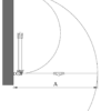 Folding shower screen Hietakari Infinia 213 – dimension drawing Folding shower screen Hietakari Infinia 213 – 2