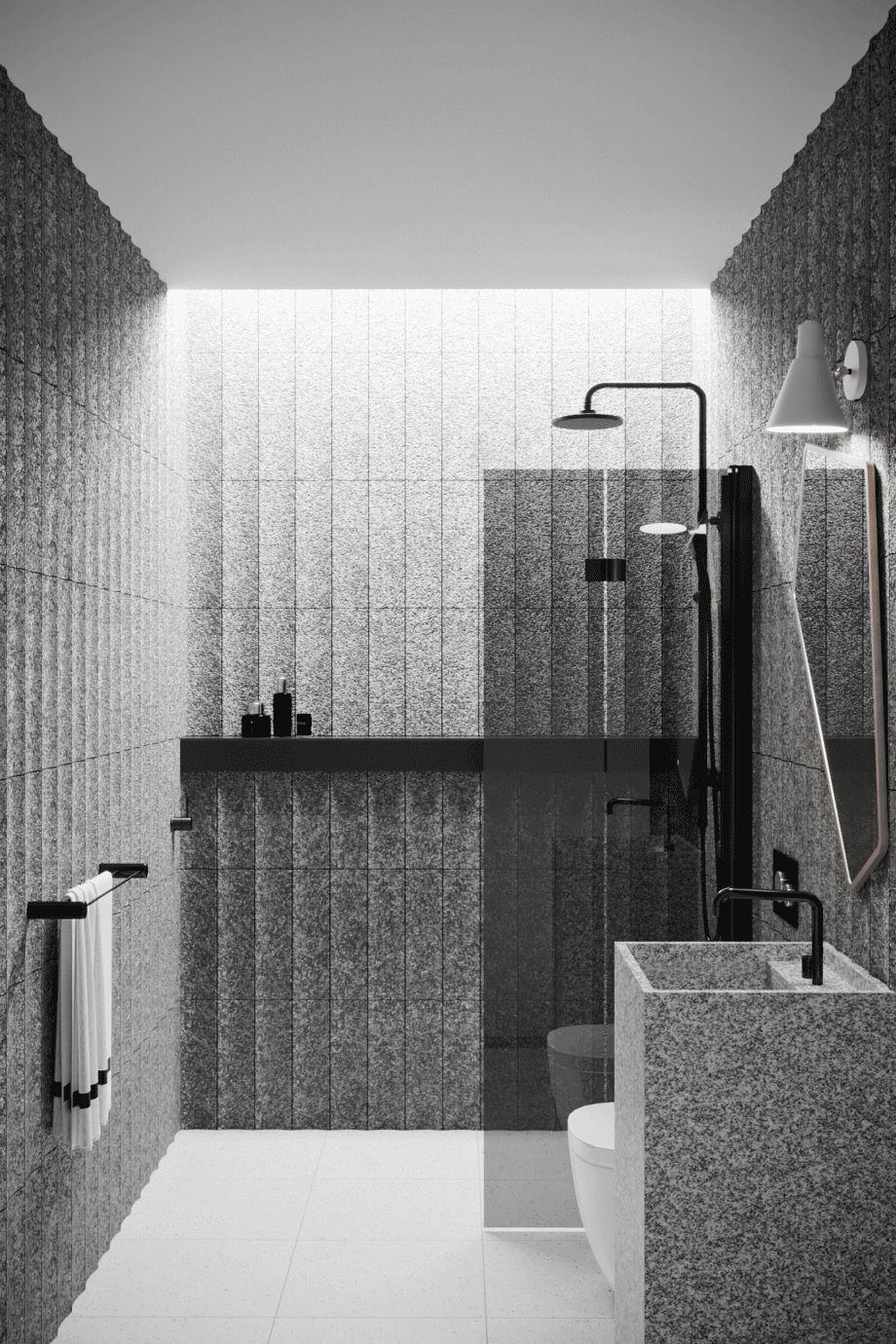 Folding shower screen Hietakari Infinia 213, black frame, grey tinted glass Folding shower screen Hietakari Infinia 213, black frame, grey tinted glass