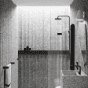 Folding shower screen Hietakari Infinia 213, black frame, clear glass Folding shower screen Hietakari Infinia 213, black frame, clear glass
