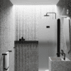 Folding shower screen Hietakari Infinia 213, black frame, satin frosted glass Folding shower screen Hietakari Infinia 213, black frame, satin frosted glass