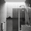 Hinged shower screen with fixed part Hietakari Infinia 214, aluminium frame, grey tinted glass Hinged shower screen with fixed part Hietakari Infinia 214, aluminium frame, grey tinted glass