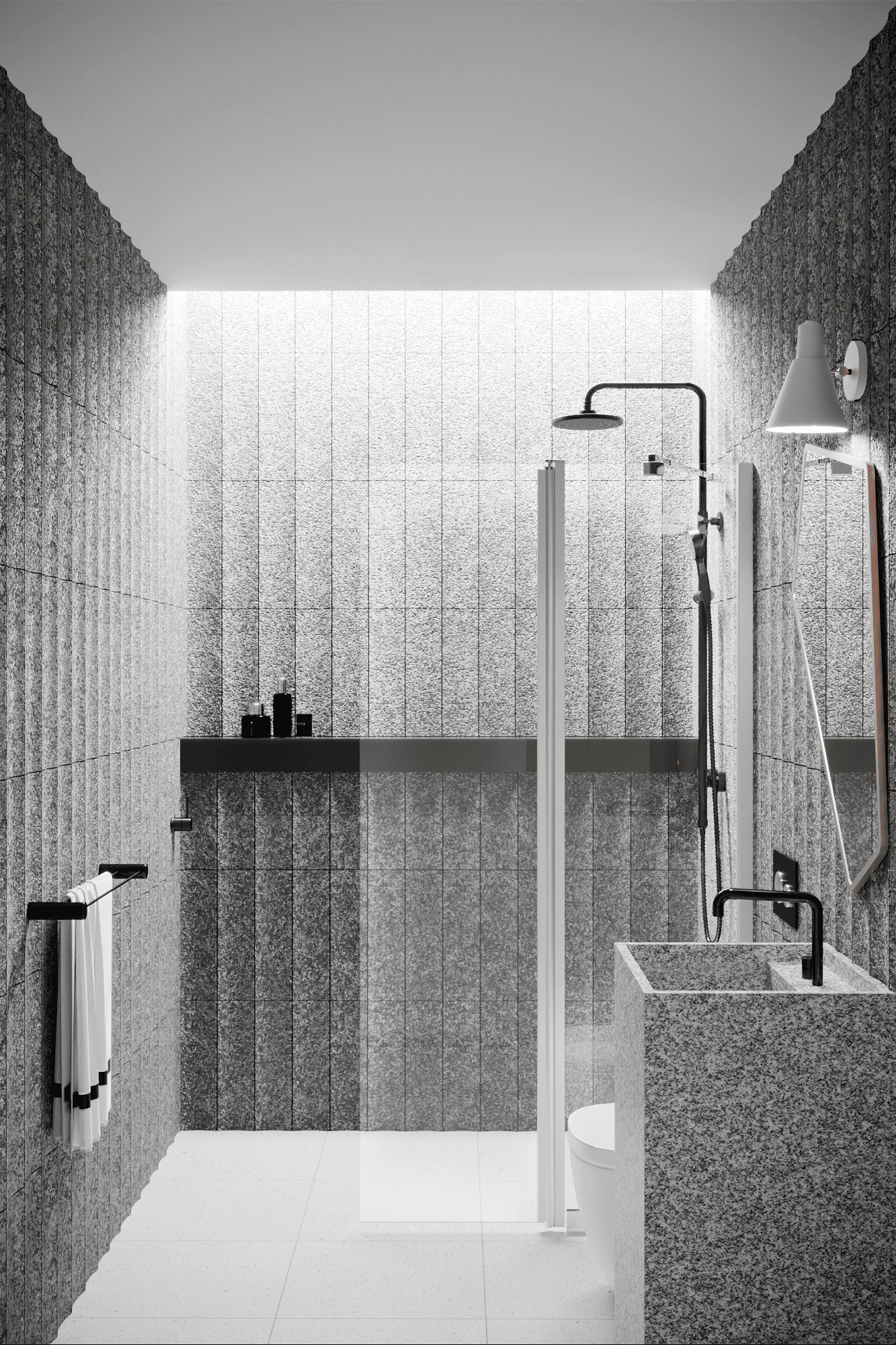 Hinged shower screen with fixed part Hietakari Infinia 214 – 4