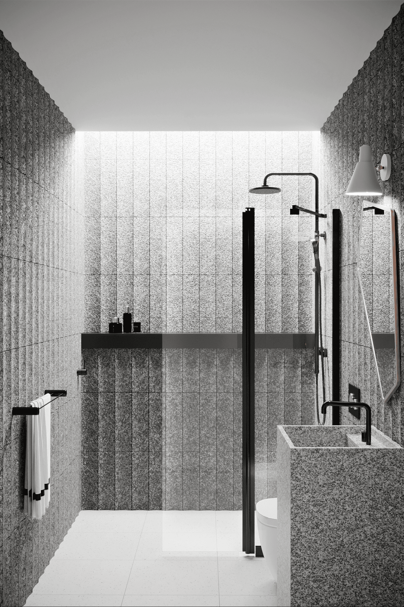 Hinged shower screen with fixed part Hietakari Infinia 214 – 5