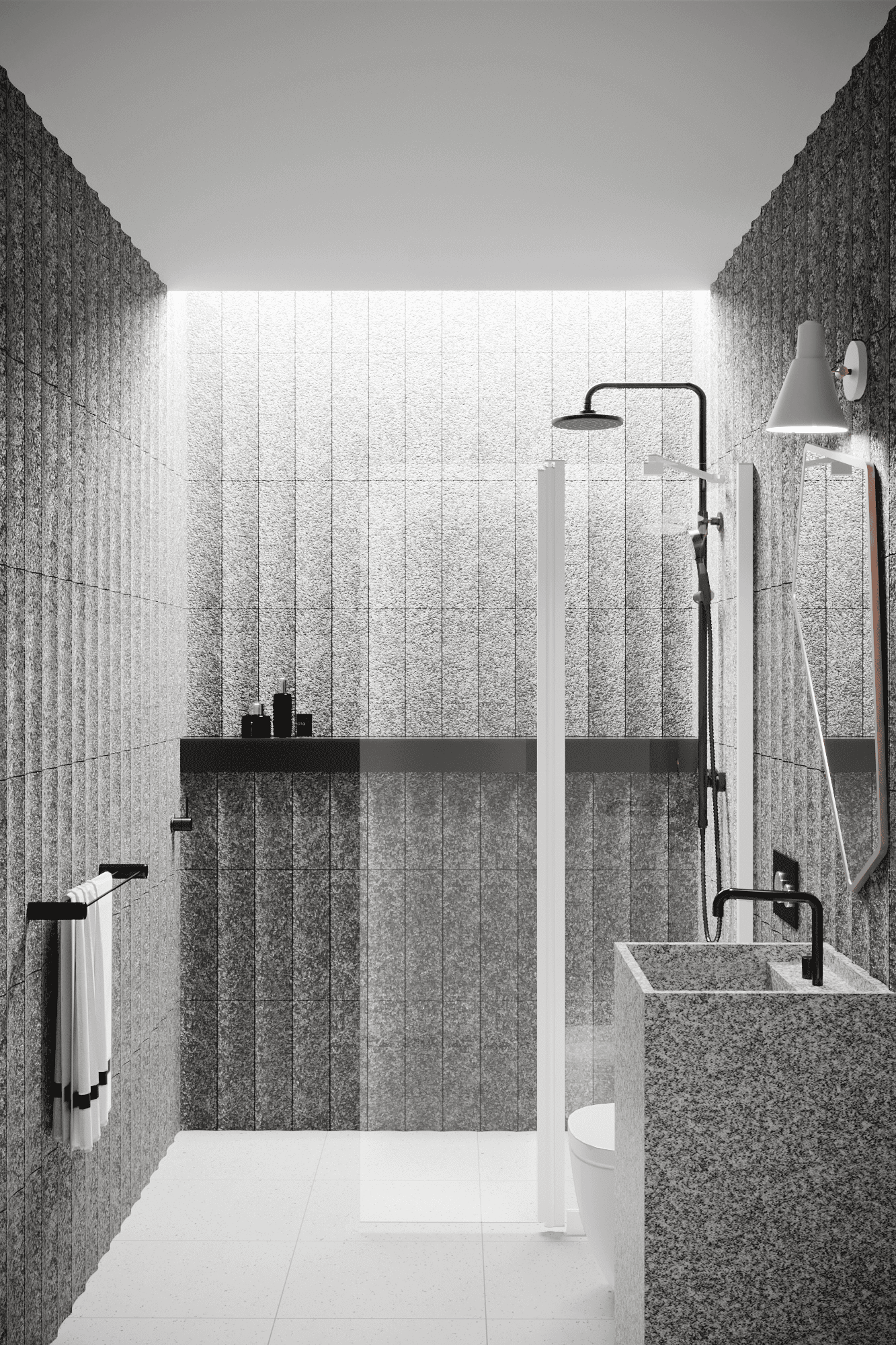 Hinged shower screen with fixed part Hietakari Infinia 214