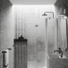 Folding shower screen with fixed part Hietakari Infinia 215, aluminium frame, Chinchilla patterned glass Folding shower screen with fixed part Hietakari Infinia 215, aluminium frame, Chinchilla patterned glass