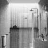 Folding shower screen with fixed part Hietakari Infinia 215, aluminium frame, clear glass Folding shower screen with fixed part Hietakari Infinia 215, aluminium frame, clear glass