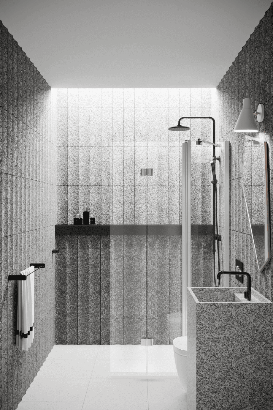 Folding shower screen with fixed part Hietakari Infinia 215, aluminium frame, clear glass Folding shower screen with fixed part Hietakari Infinia 215, aluminium frame, clear glass