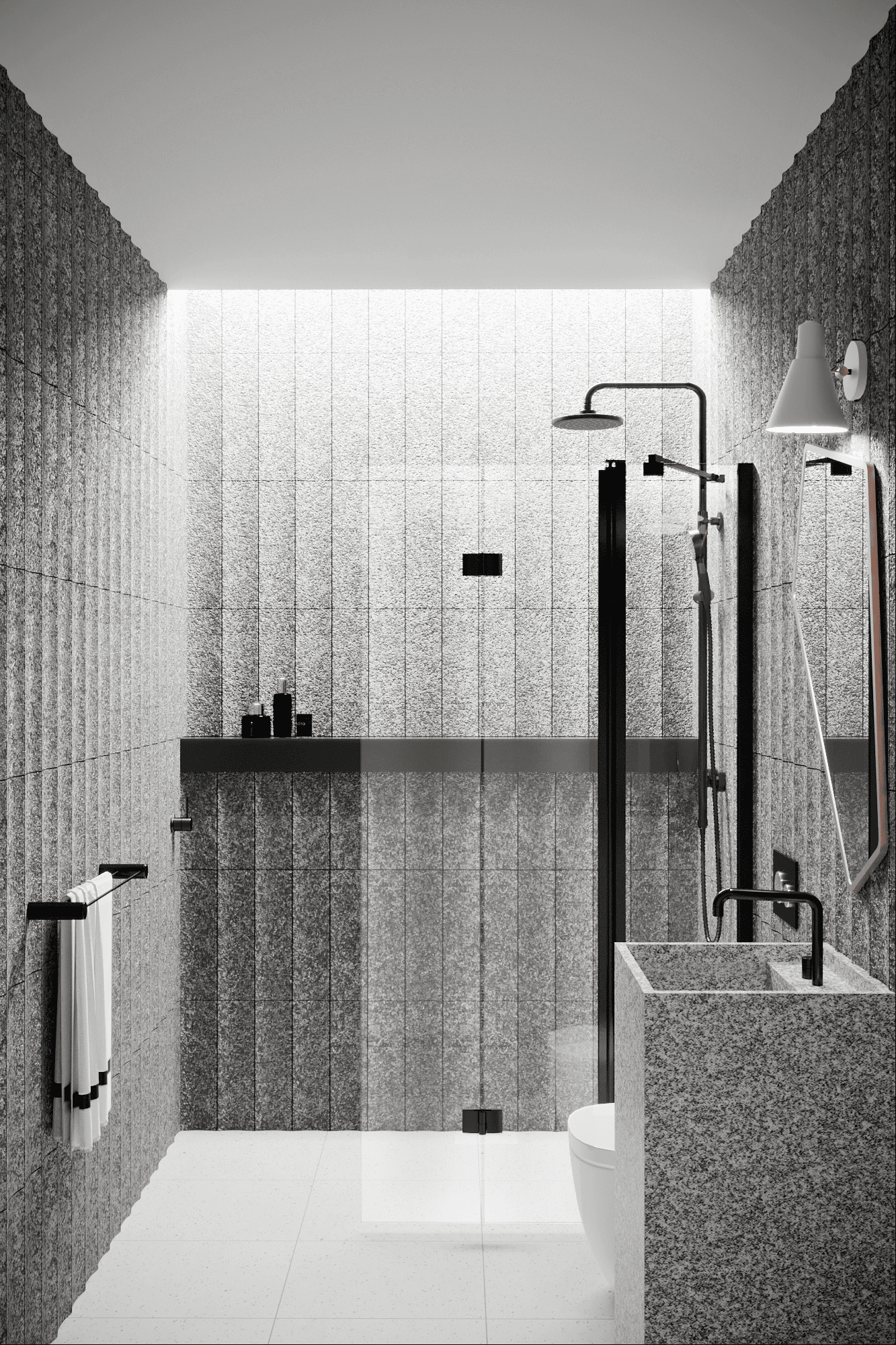 Folding shower screen with fixed part Hietakari Infinia 215 – 5