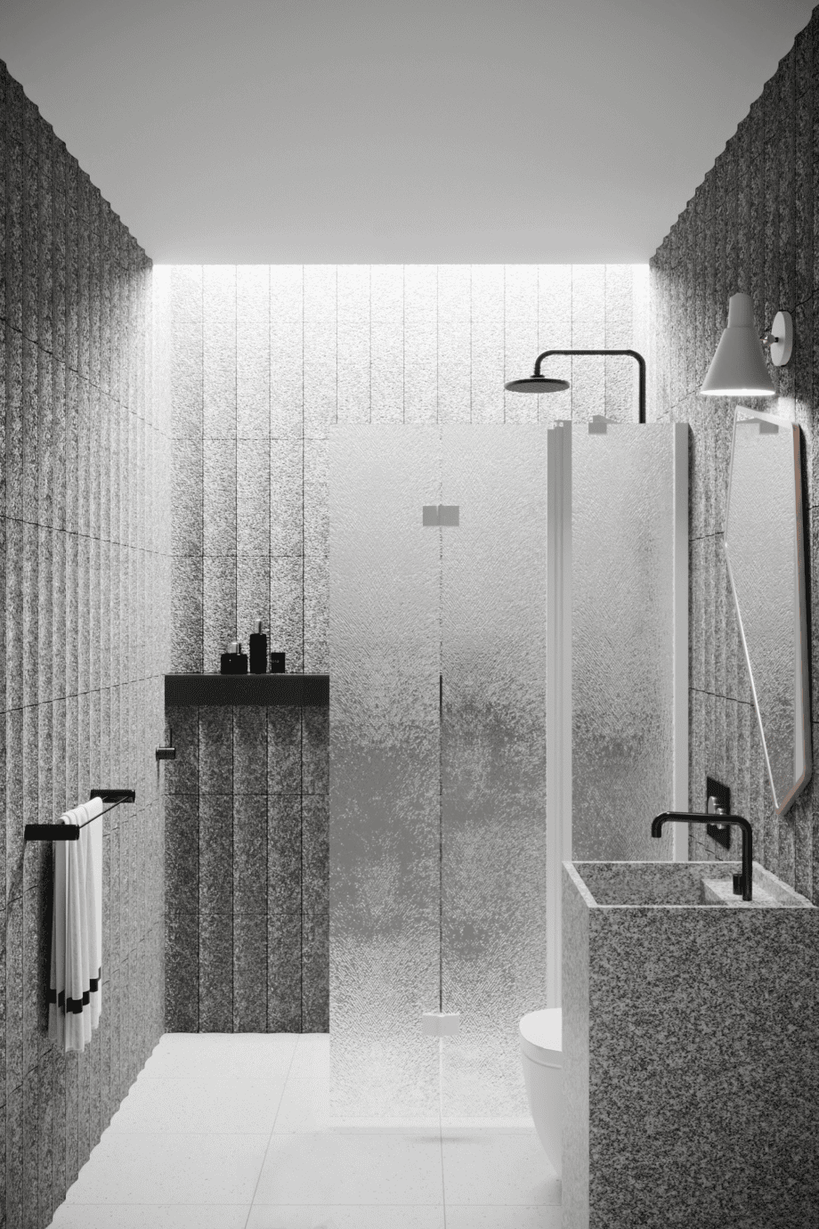 Folding shower screen with fixed part Hietakari Infinia 215, white frame, Chinchilla patterned glass Folding shower screen with fixed part Hietakari Infinia 215, white frame, Chinchilla patterned glass