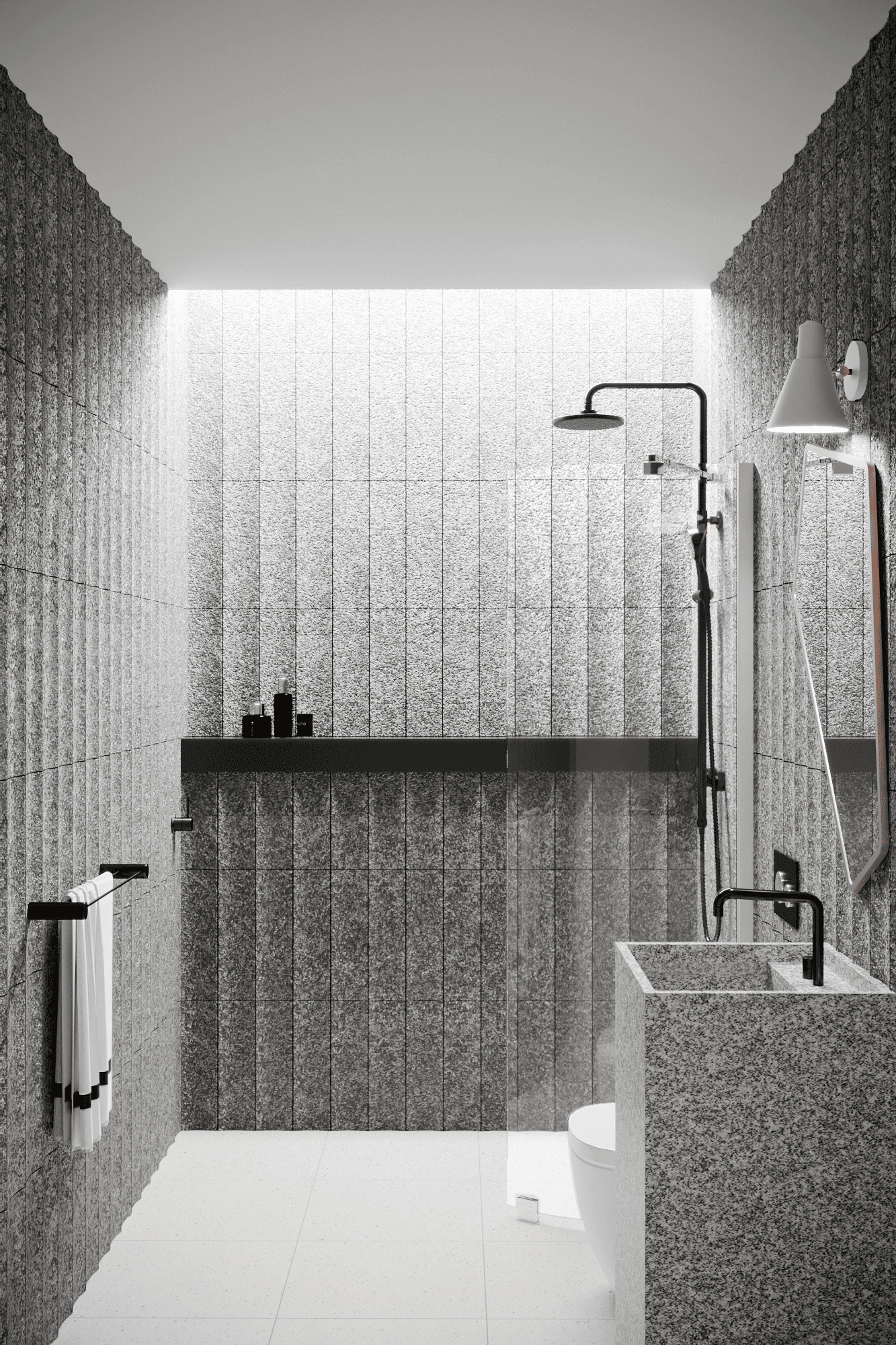 Curved fixed shower screen Hietakari Infinia 221 – 4