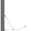 Curved fixed shower screen Hietakari Infinia 221 – dimension drawing Curved fixed shower screen Hietakari Infinia 221 – dimension drawing