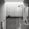 Curved fixed shower screen Hietakari Infinia 221, white frame, clear glass Curved fixed shower screen Hietakari Infinia 221