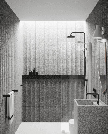 Curved fixed shower screen Hietakari Infinia 221